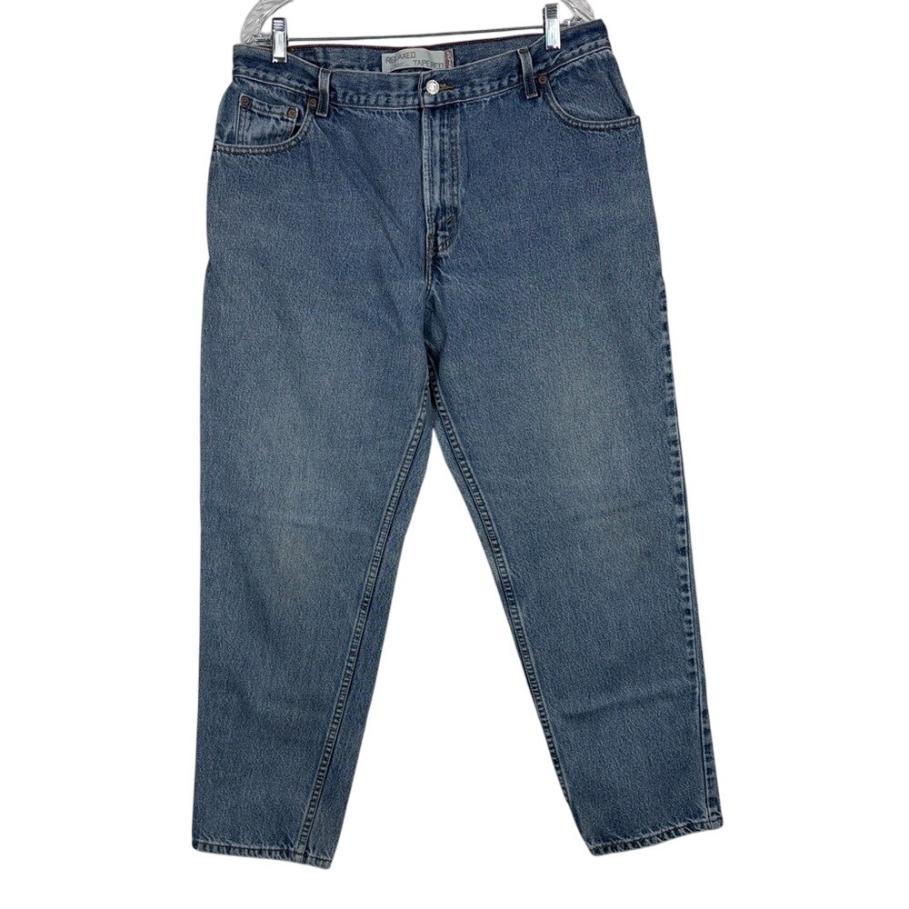 Vtg Levi's 550 Relaxed Tapered  Blue Jeans Womens Size 18M Light Wash High‎ Rise